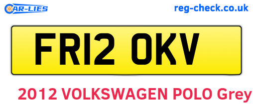 FR12OKV are the vehicle registration plates.