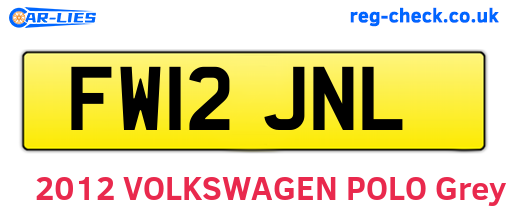 FW12JNL are the vehicle registration plates.