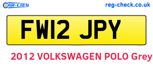 FW12JPY are the vehicle registration plates.