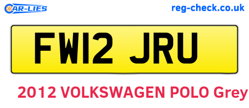 FW12JRU are the vehicle registration plates.