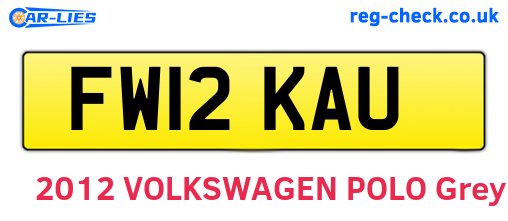 FW12KAU are the vehicle registration plates.