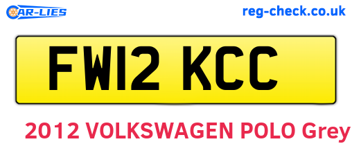 FW12KCC are the vehicle registration plates.