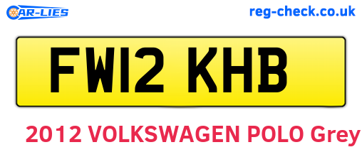 FW12KHB are the vehicle registration plates.