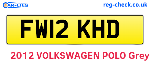 FW12KHD are the vehicle registration plates.