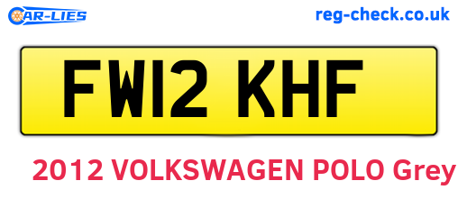 FW12KHF are the vehicle registration plates.