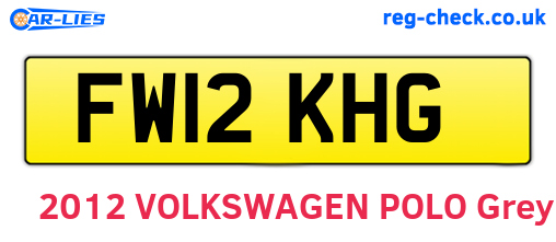 FW12KHG are the vehicle registration plates.