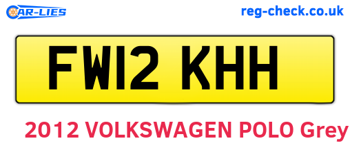 FW12KHH are the vehicle registration plates.