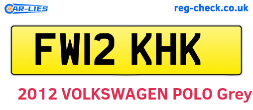 FW12KHK are the vehicle registration plates.