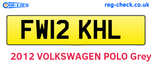 FW12KHL are the vehicle registration plates.