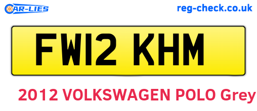 FW12KHM are the vehicle registration plates.