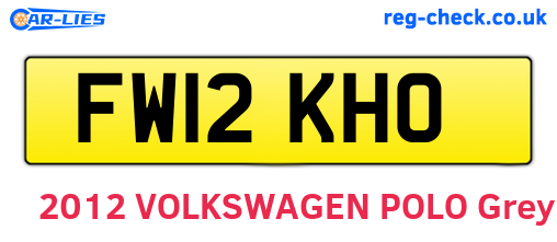 FW12KHO are the vehicle registration plates.