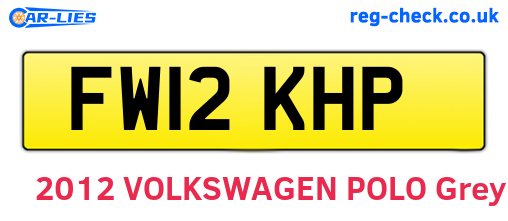 FW12KHP are the vehicle registration plates.