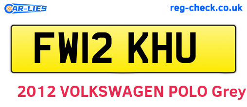 FW12KHU are the vehicle registration plates.