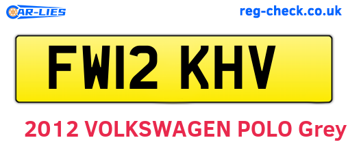 FW12KHV are the vehicle registration plates.