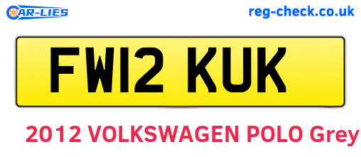 FW12KUK are the vehicle registration plates.