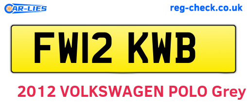 FW12KWB are the vehicle registration plates.