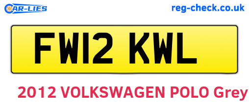 FW12KWL are the vehicle registration plates.