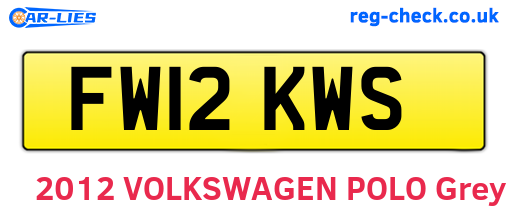FW12KWS are the vehicle registration plates.