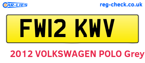 FW12KWV are the vehicle registration plates.