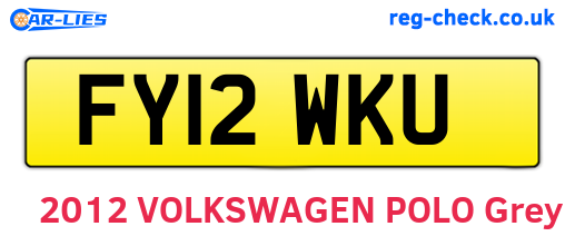 FY12WKU are the vehicle registration plates.