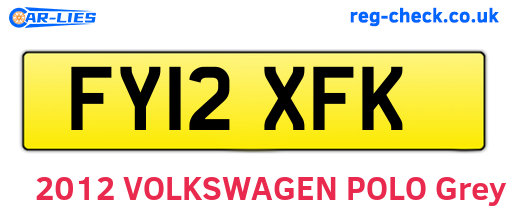 FY12XFK are the vehicle registration plates.