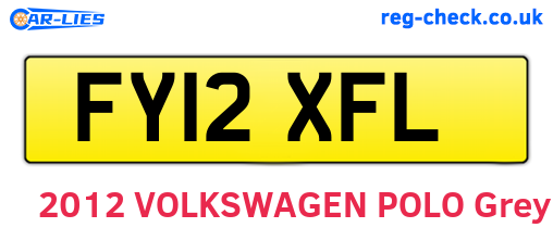 FY12XFL are the vehicle registration plates.
