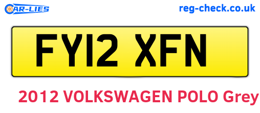 FY12XFN are the vehicle registration plates.