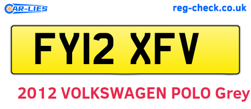 FY12XFV are the vehicle registration plates.
