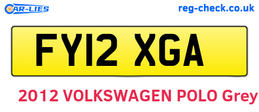FY12XGA are the vehicle registration plates.