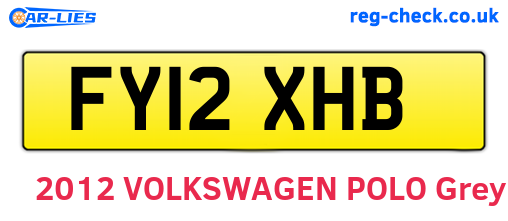 FY12XHB are the vehicle registration plates.
