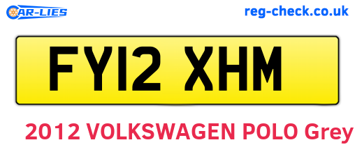 FY12XHM are the vehicle registration plates.