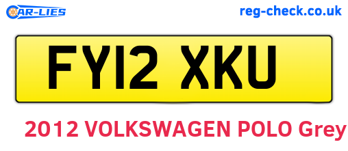 FY12XKU are the vehicle registration plates.