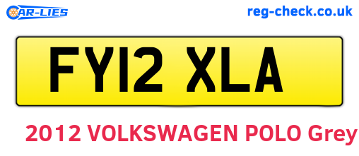 FY12XLA are the vehicle registration plates.