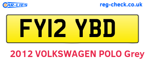 FY12YBD are the vehicle registration plates.