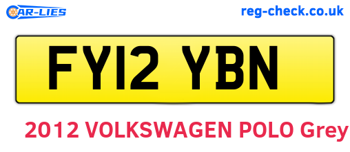 FY12YBN are the vehicle registration plates.