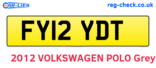 FY12YDT are the vehicle registration plates.