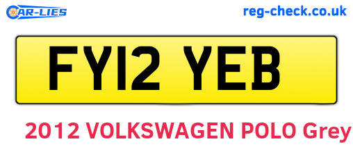 FY12YEB are the vehicle registration plates.