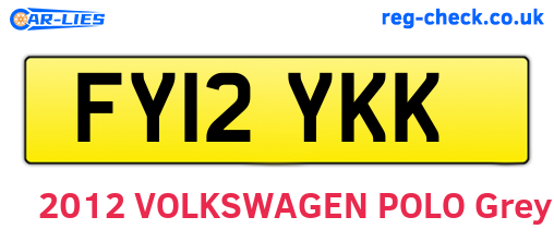 FY12YKK are the vehicle registration plates.
