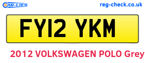 FY12YKM are the vehicle registration plates.