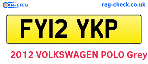 FY12YKP are the vehicle registration plates.