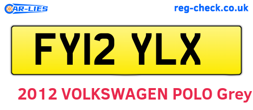 FY12YLX are the vehicle registration plates.