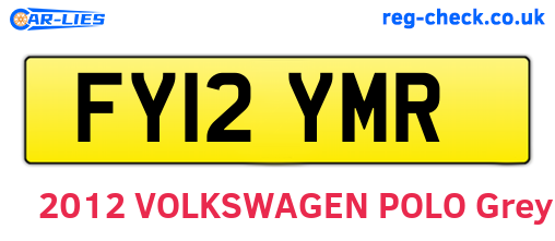 FY12YMR are the vehicle registration plates.