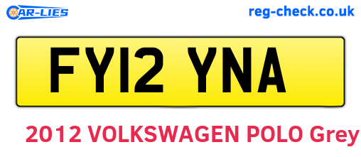 FY12YNA are the vehicle registration plates.