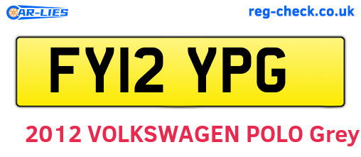 FY12YPG are the vehicle registration plates.