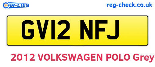 GV12NFJ are the vehicle registration plates.