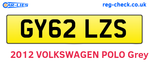 GY62LZS are the vehicle registration plates.