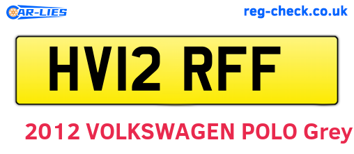 HV12RFF are the vehicle registration plates.