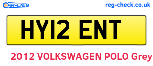 HY12ENT are the vehicle registration plates.