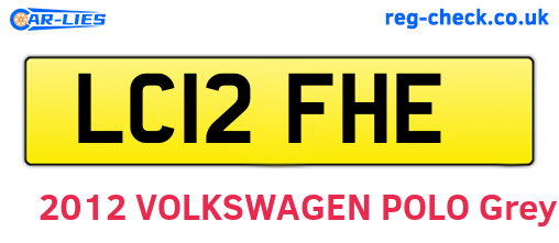 LC12FHE are the vehicle registration plates.