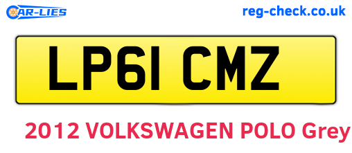LP61CMZ are the vehicle registration plates.